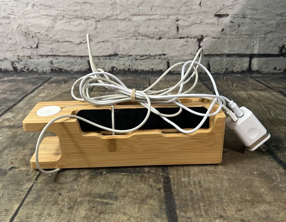 Charging Stand Mount Cradle Station Wood Dock With Chargers Included - Image 3 of 4