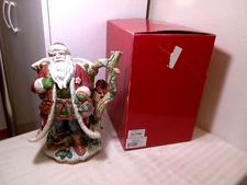FITZ AND FLOYD CHRISTMAS LODGE SANTA PITCHER IN ORIGINAL BOX
