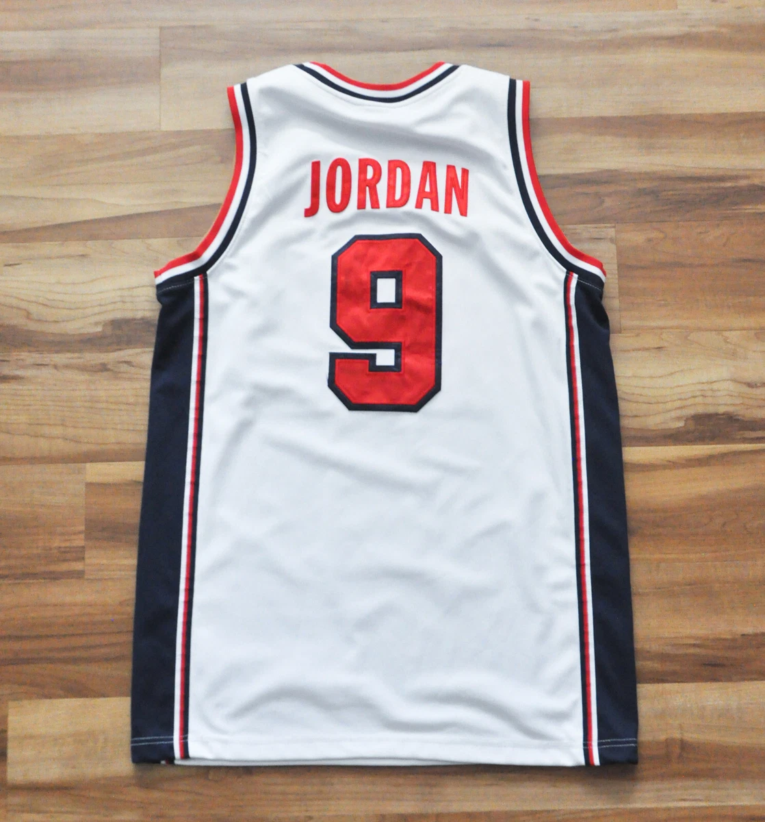 mens michael jordan jersey 9 usa basketball team dream team white red  basketball swingman edition shirt