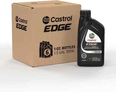 Castrol EDGE 5W-20 Advanced Full Synthetic Motor Oil 6/1 (PACK OF 6 + FREE SHIP)