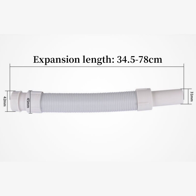 Kitchen Flexible Waste Trap Drainage Pipe Connector Bathroom Basin
