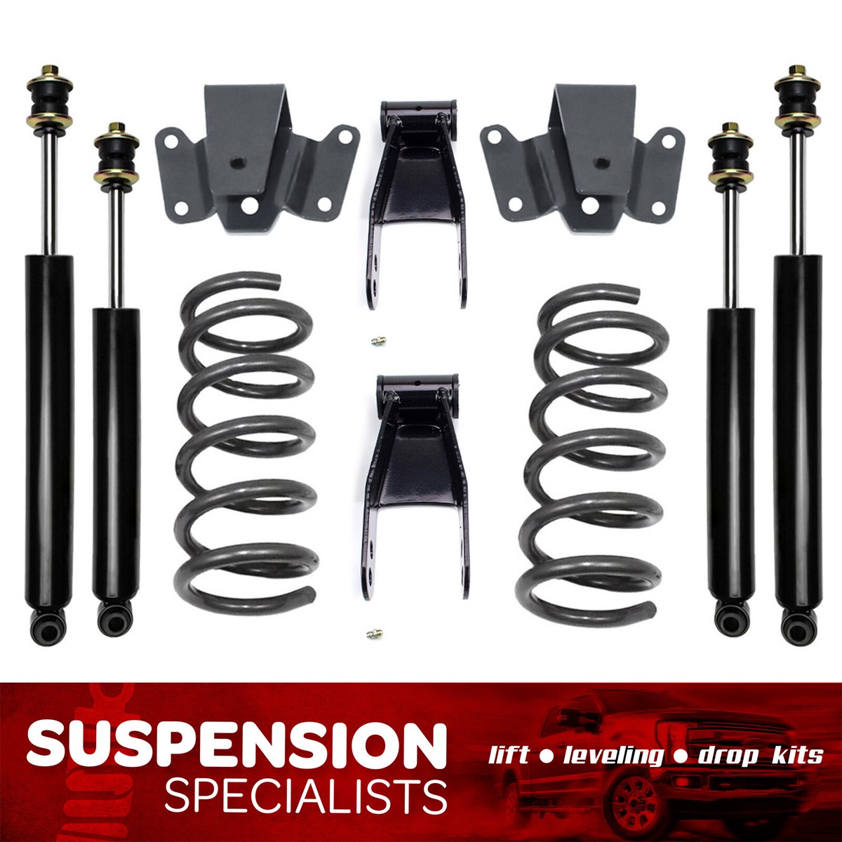 1997 - 2003 Ford F-150 F150 V6 2WD 3 / 5 Drop Lowering Kit Coils Axle