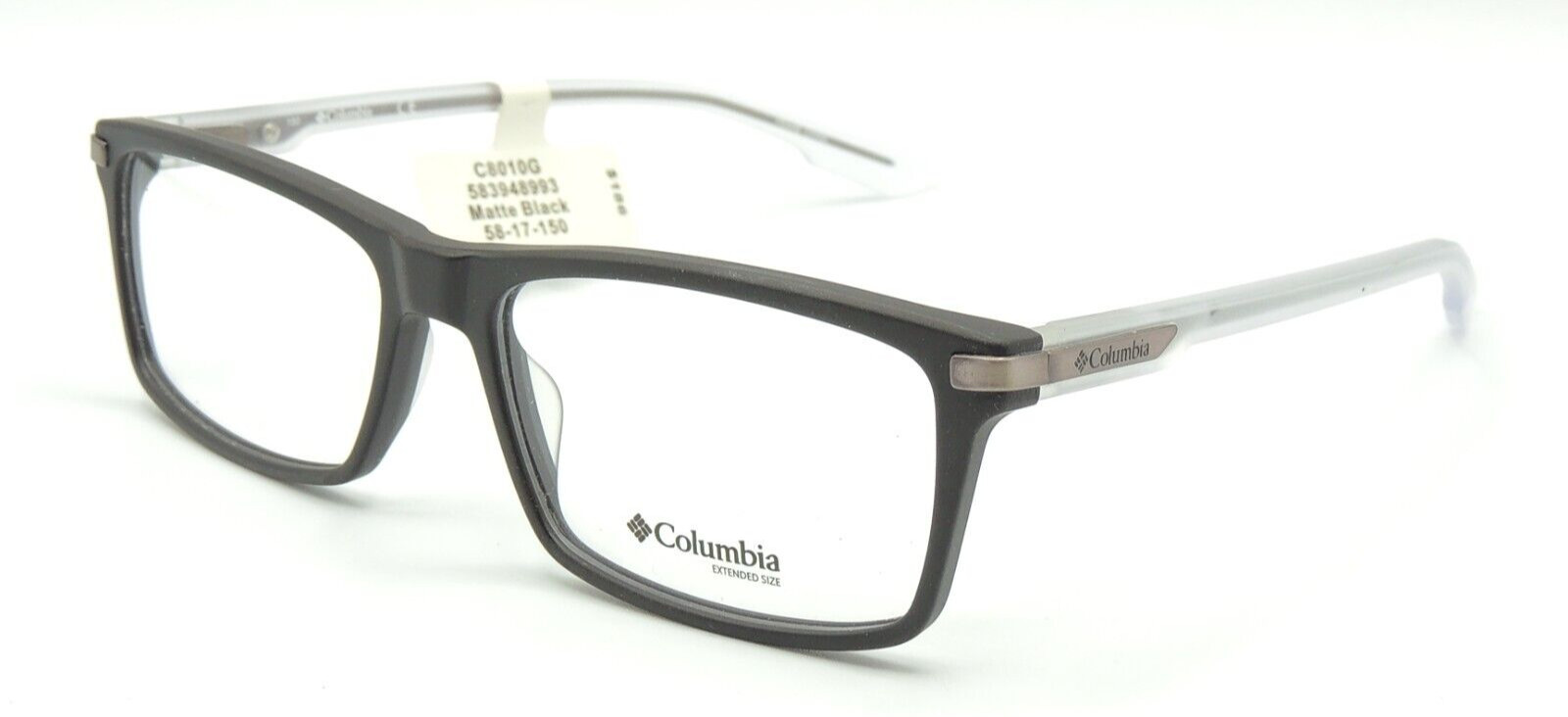 Columbia C8010 G 002 Matte Black Eyeglass Frame 58 17 150