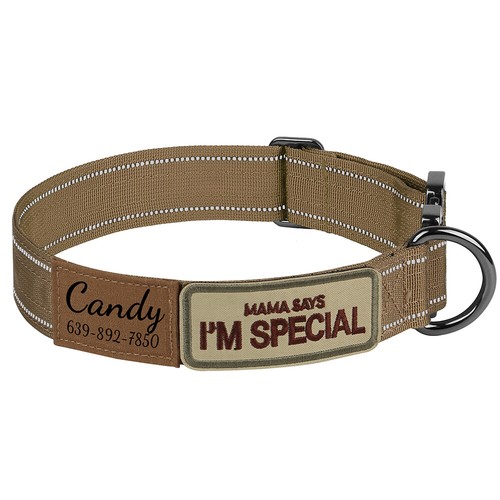 Tactical Dog Collar Heavy Duty Military Training with Personalized Name Print XL - Picture 30 of 32