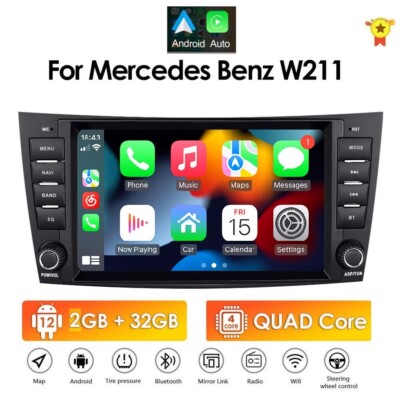 Carplay 8''Für Mercedes Benz E-Class W211 W219 CLS350 Android 12 Autoradio GPS BT