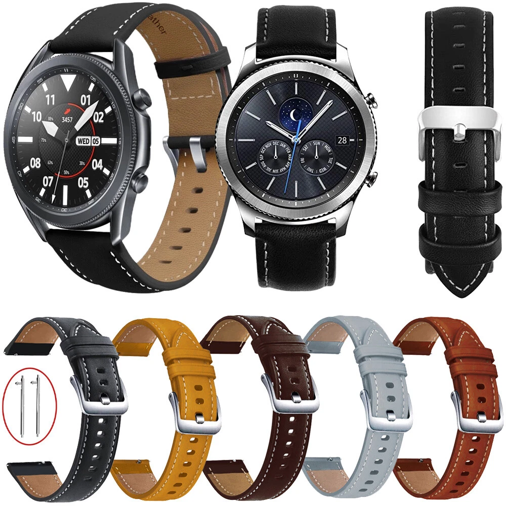 Leather Watch Band for Garmin Vivoactive 4 SAMSUNG S3 HUAWEI GT2
