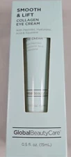 Global Beauty Care Smooth & Lift Collagen Eye Cream with Peptides 0.5 Floz /15ml