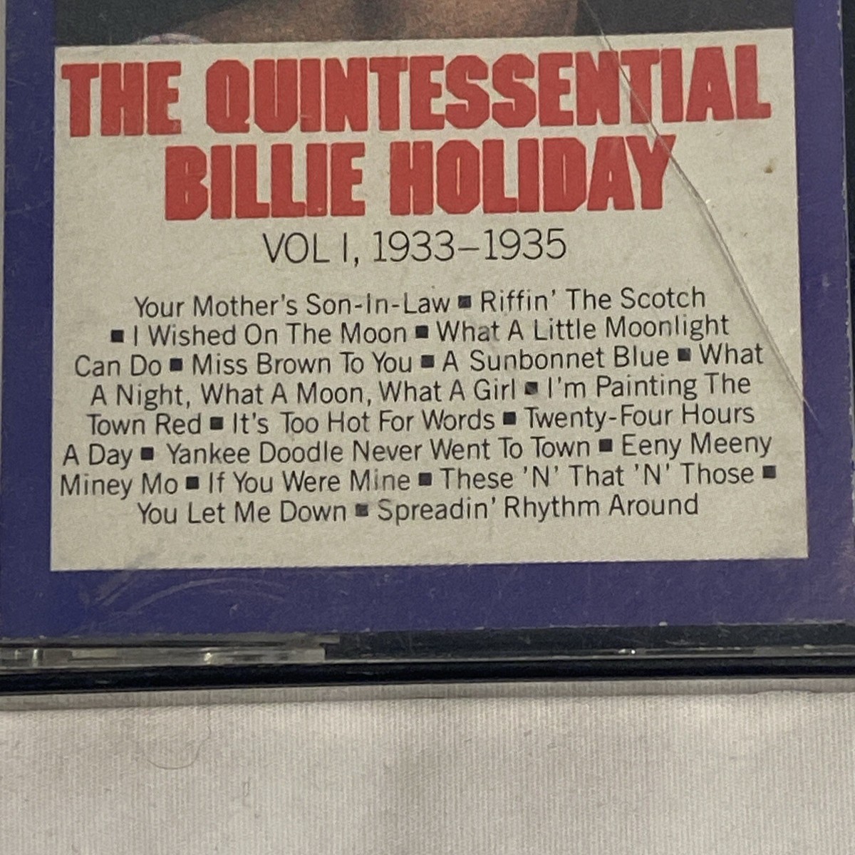 Billie Holiday - The Quintessential Billie Holiday Vol 1, 1933  