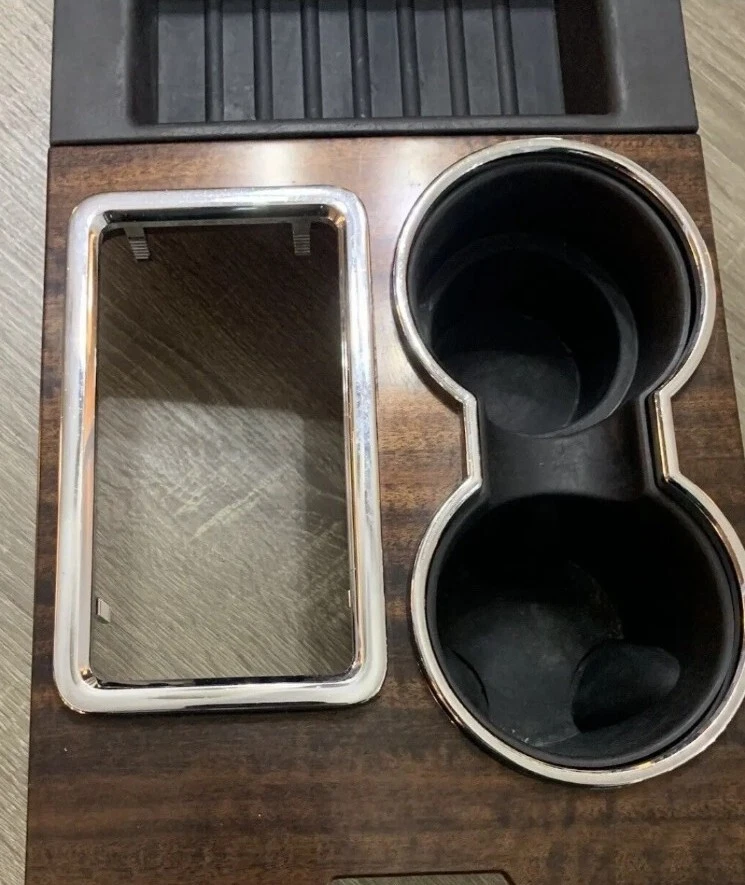 Ford Expedition 2007-2017 consola central palanca de cambios bisel portavasos moldura caoba Foto 4 de 4