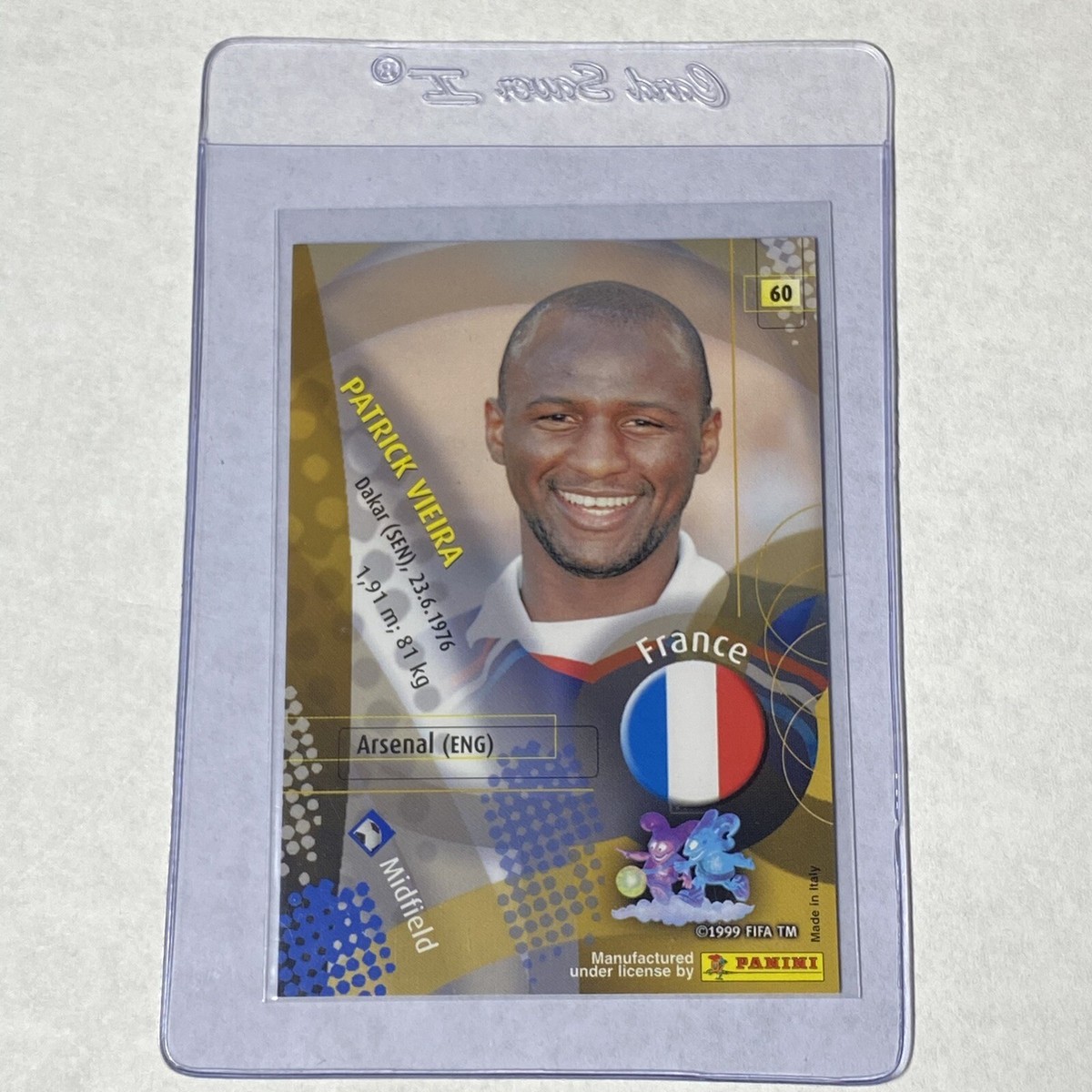 Patrick Viera #60 France Panini FIFA World Cup Korea Japan 2002