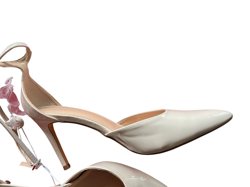 Forever 21 Tacones Punta Patente Beige Tirantes Ajustable Tobillo Correa Talla 10 Foto 3 de 4