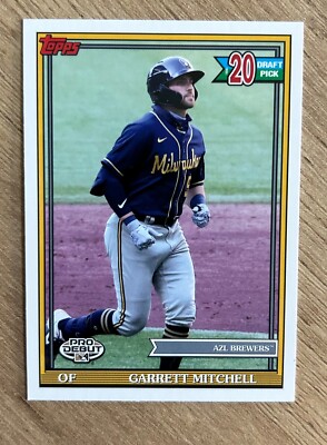 2021 Topps Pro Debut 1990 Draft Pick Base #PD-168 Garrett Mitchell - AZL Brewers