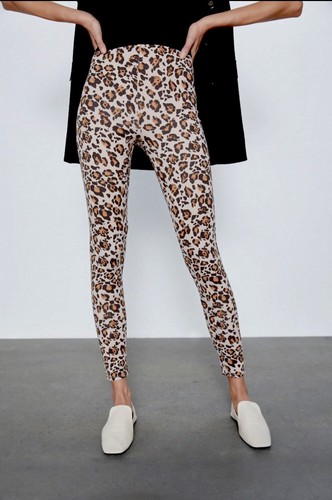Zara Leopard Animal Print Leggings 