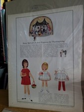 1964 BETSY McCALL SCHOOL AT THANKSGIVING  PAPER DOLL CUTOUTS