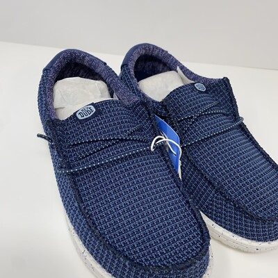 Scarpe Hey Dude Wally Youth - In Tela, Navy, Taglia 35 EU, Leggere E Comode - Foto 5