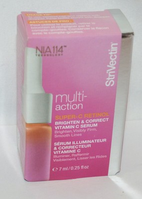 StriVectin Multi Action Super C Retinol Serum 7ml/0.25oz Travel Mini NIB