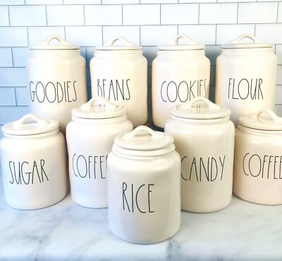 Rae Dunn Canister COFFEE SUGAR GOODIES FLOUR RICE CANDY COOKIES