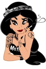jasmine punk sticker disney weatherproof bumper vinyl decal