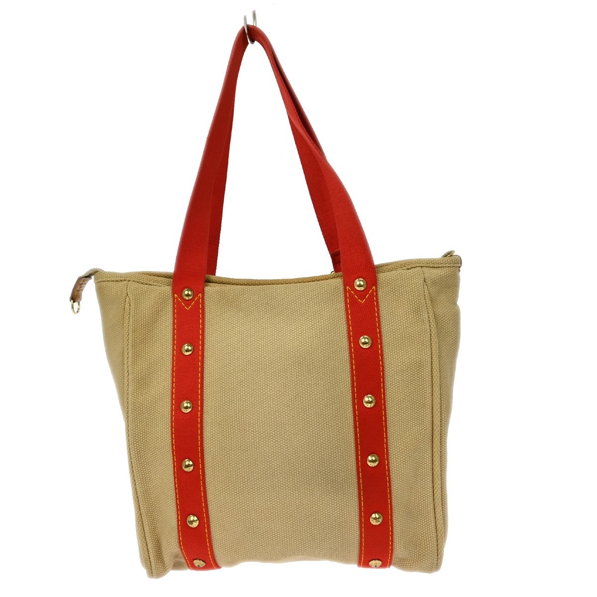 LOUIS VUITTON BEIGE ANTIGUA CABAS MM TOTE BAG M40035 SR0055