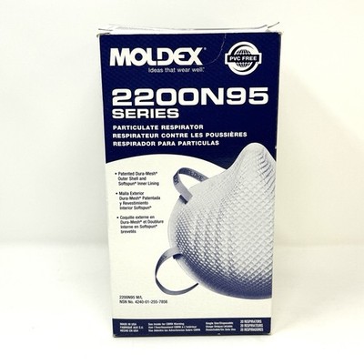 Moldex 2200 N95 Series Disposable Particulate Respirator Mask 20 Box Med./Large