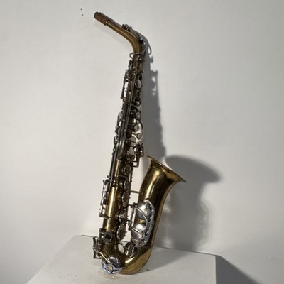 Borgani Alto Saxophone Brass Gold Lacquered Mother of Pearl Key Inlay