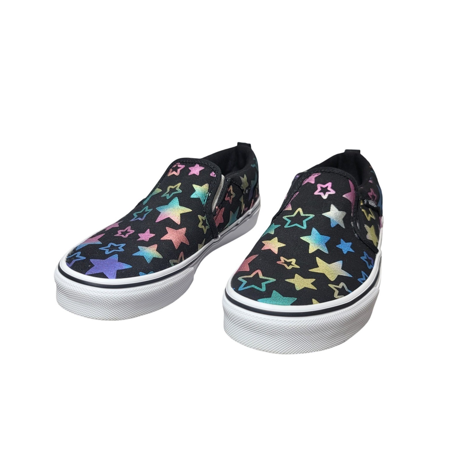Vans Slip On Platform Iridescent Star Print Skate Shoes Sneakers thumbnail 3
