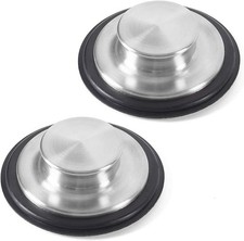 Tapones fregadero cocina acero inoxidable 2pcs borde ancho 3.38in para desague