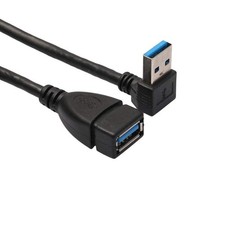 USB 3.0 Up Angle 90 Degree Extension Cable Male To Female Adapter Data Cord