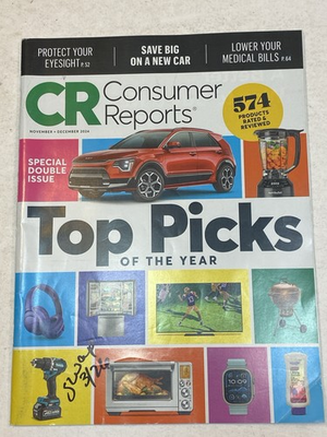 #ad Consumer Reports Magazine Nov 12 2024 Top Picks of Year Eyesight Medical Bills $9.99