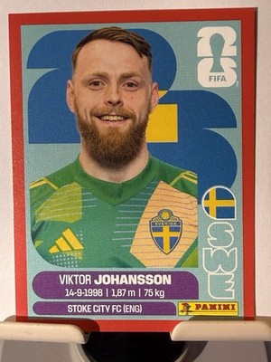 Panini World Cup 2026 Red Parallel Sticker SWE3-Viktor Johansson