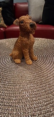1987 Vintage Airedale Terrier Sitting by UDC Signed JA Jb0059