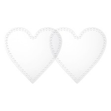 8 x 8 Inch 2 Pcs Crochet Basket Bottoms Heart Acrylic Base for Crochet