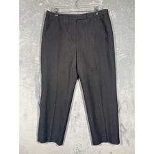 Armani Collezioni Gray Virgin Wool Silk Blend Trousers Dress Pants Italy Size 14