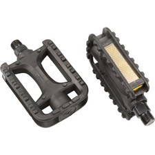 COPPIA PEDALI NERI PER MTB MOUNTAIN BIKE BICI BICICLETTA RIFRANGENTI ANTISCIVOLO