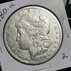 1880-CC MORGAN SILVER DOLLAR , VF/XF DETAILS