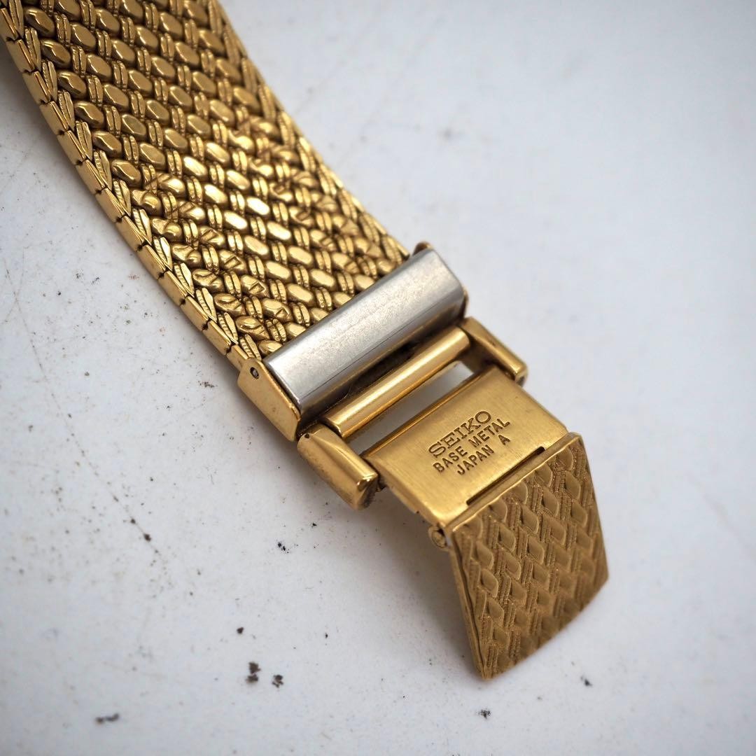 SEIKO Dolce 8N40-5040 Quartz Gold Men Wristwatch Used - Gem