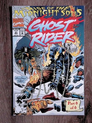 Ghost Rider #31 Marvel Comics Andy Kubert Cover 1992 Midnight Sons