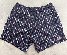 Vineyard Vines Swim Trunk Short Men XL Navy Lobster Print Mesh Lined 8.5''Inseam