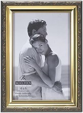 Malden Traditions 4x6 Wooden Picture Frame Gold