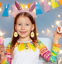 9 Pairs Easter Faux Leather Earrings for Women Lightweight Leaf Long Dangle Tear