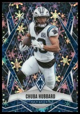 Chuba Hubbard 2025 Panini Phoenix #75 Silver Winter Prizm Carolina Panthers