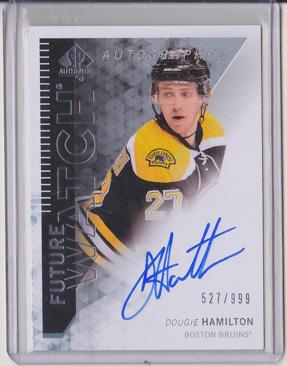 2013-14 SP Authentic Dougie Hamilton 999 Auto Rookie Future Watch Boston Bruins