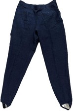 Vintage Koret Denim Stirrup Pants Womens Vtg 14 Blue USA Made Elastic Waist SZ 6