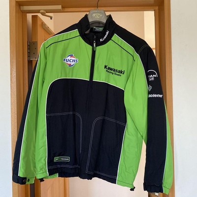 Kawasaki Racing Jacket Green/Black Size XXL [Used Excellent