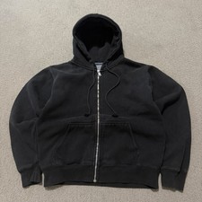 Black Brandy Melville Zip Up Hoodie Women  s One Size Size M Pockets Cotton EUC