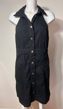 Free People Black Sami Denim Mini Halter Dress Size XS