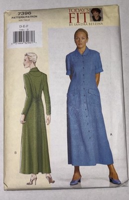 Vogue Sandra Betzina 7396  Sewing Pattern Size D E F Uncut Today s Fit Dresses