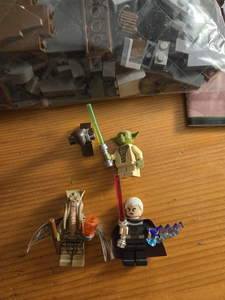 Lego Star Wars Duel on Geonosis 75017 COMPLETE Minifigures & Instructions No Box - Image 2 of 3