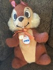Vintage 1970's WALT DISNEY Chip Plush Chipmunk with Tag CALIFORNIA STUFFED TOYS — photo 1