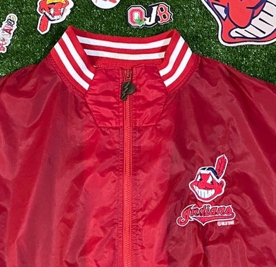 MLB Cleveland Indians Pro Player Windbreaker Jacket Men's Size XL Chief Wahoo